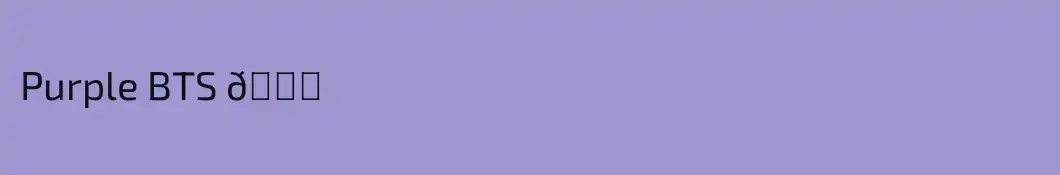 Purple BTS 💜